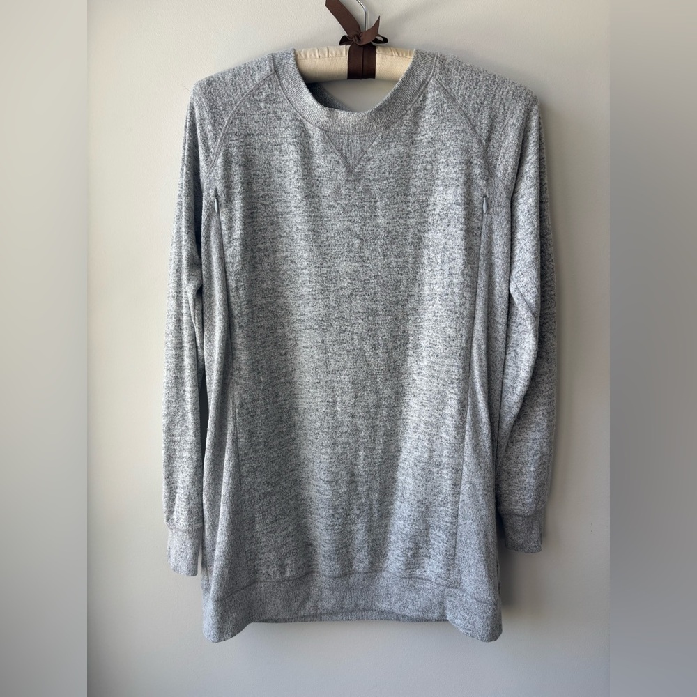Gap Maternity Marled Nursing Pullover Sweatshirt … - image 1